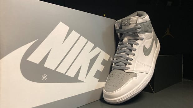 View of Air Jordan shoes.